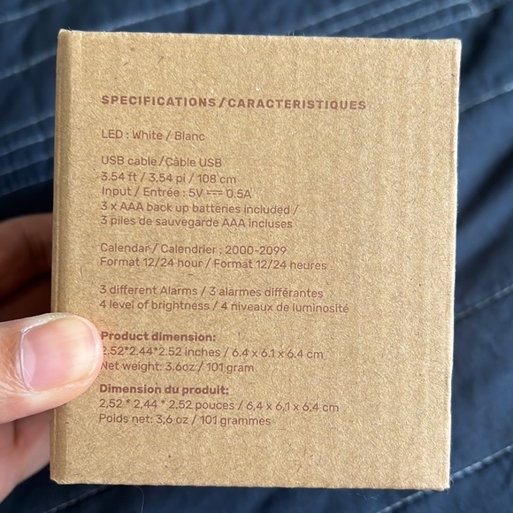 Cloudnola Block Clock - Cube Alarm Clock - Picture 6 of 6